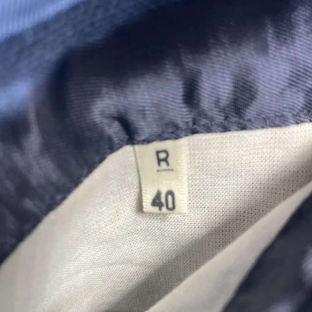 Vintage Savile Row Men 40R Navy Sport Coat Gold Button Wool Blend Blazer Classic